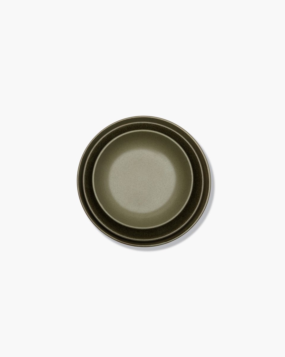 Serax - Sergio Herman Surface - Diep Bord M - CamoGroen - 19 Ø - 4 stuks