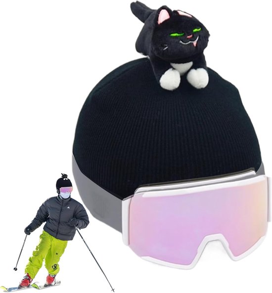 Skihelmhoes - Beschermhoes Helm - Wintersport Bescherming - Handgemaakt Wasbaar - Universele Pasvorm - Zwart