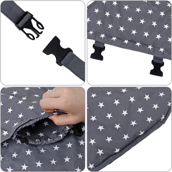 Easy Seat Draagbare Reizen Kinderstoel - Verstelbaar en Veilig - Wasbaar Peuter Kinderstoelhoes - Praktische Stof - Handtas Formaat - Geel van Easy Seat — afbeelding 4