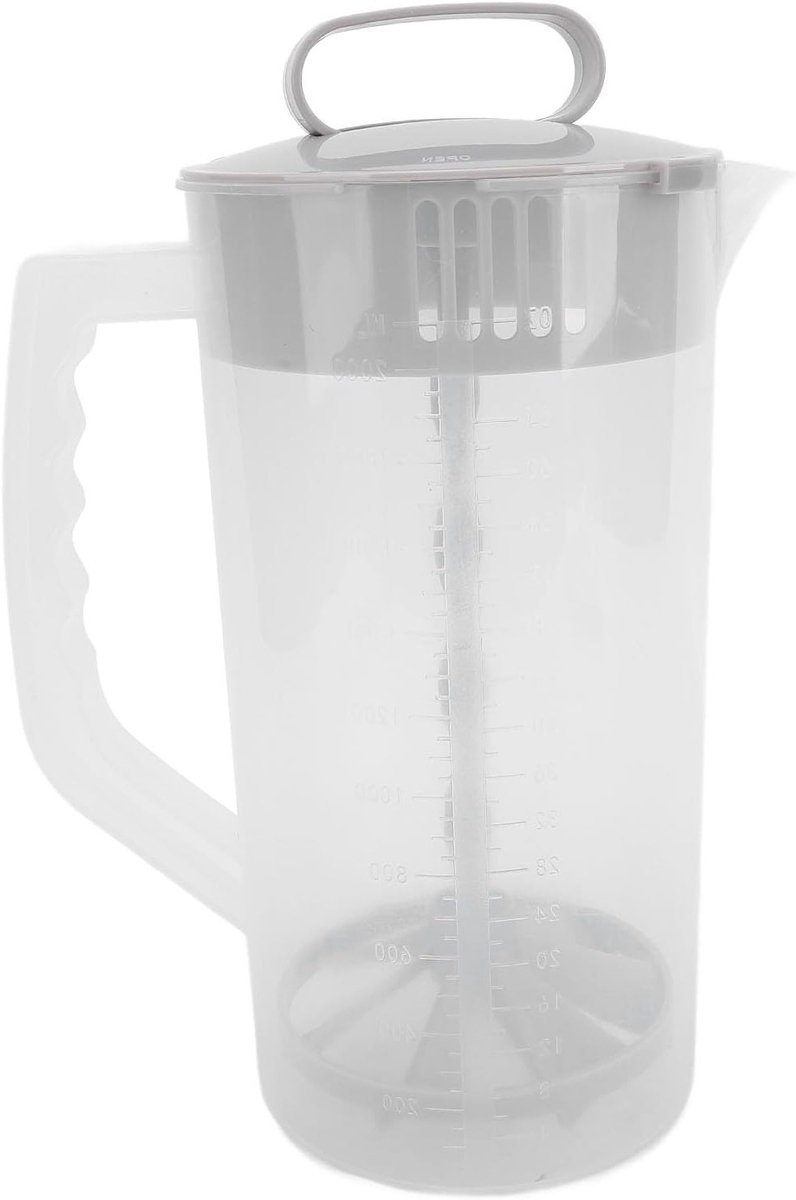 Breast Milk Opslagcontainer en Mengbeker met Gripdeksel - 2000 ml voor Thuisgebruik en Melkthee Shops, Perfect voor Borstvoeding en Formule Menging