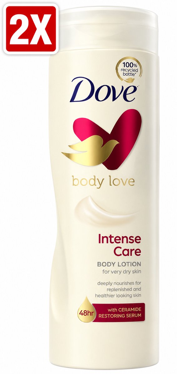 2 x Dove Intensive Nourishment Women - 400 ml - Bodylotion