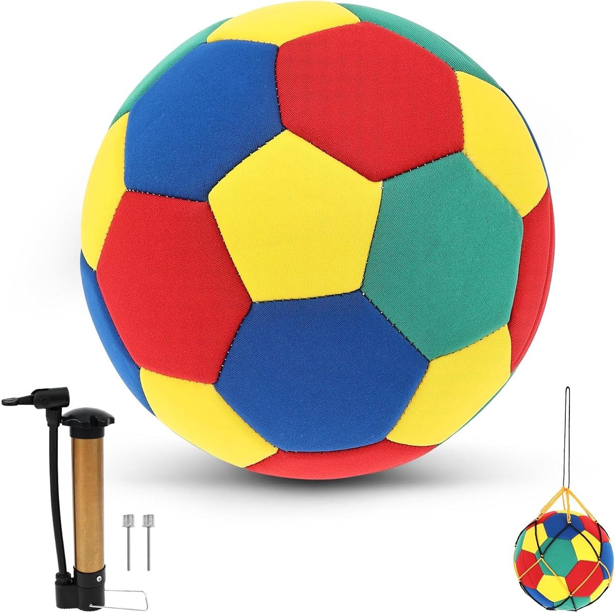 Zachte en veilige indoor voetbal voor tieners van 6 tot 12 jaar, inclusief luchtpomp en balnaald, ideaal voor dribbling en training