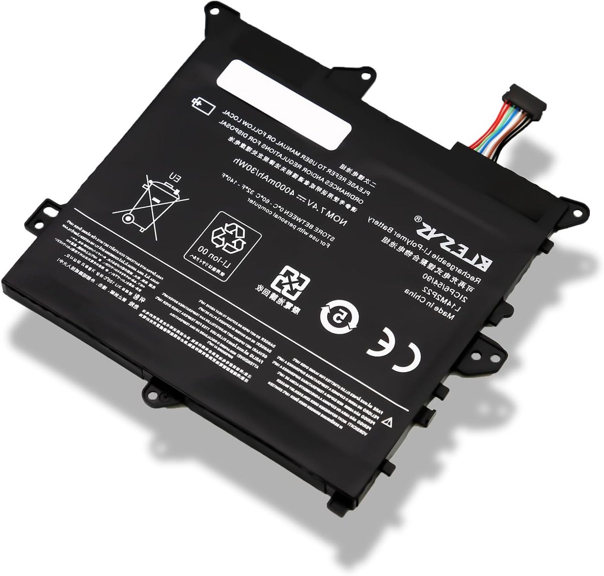 Vervangbare laptopbatterij voor Lenovo Flex 3-1120/3-1130 en IdeaPad 300S-11IBR, 7.4V 30Wh/4000mAh, betrouwbare energievoorziening en lange levensduur