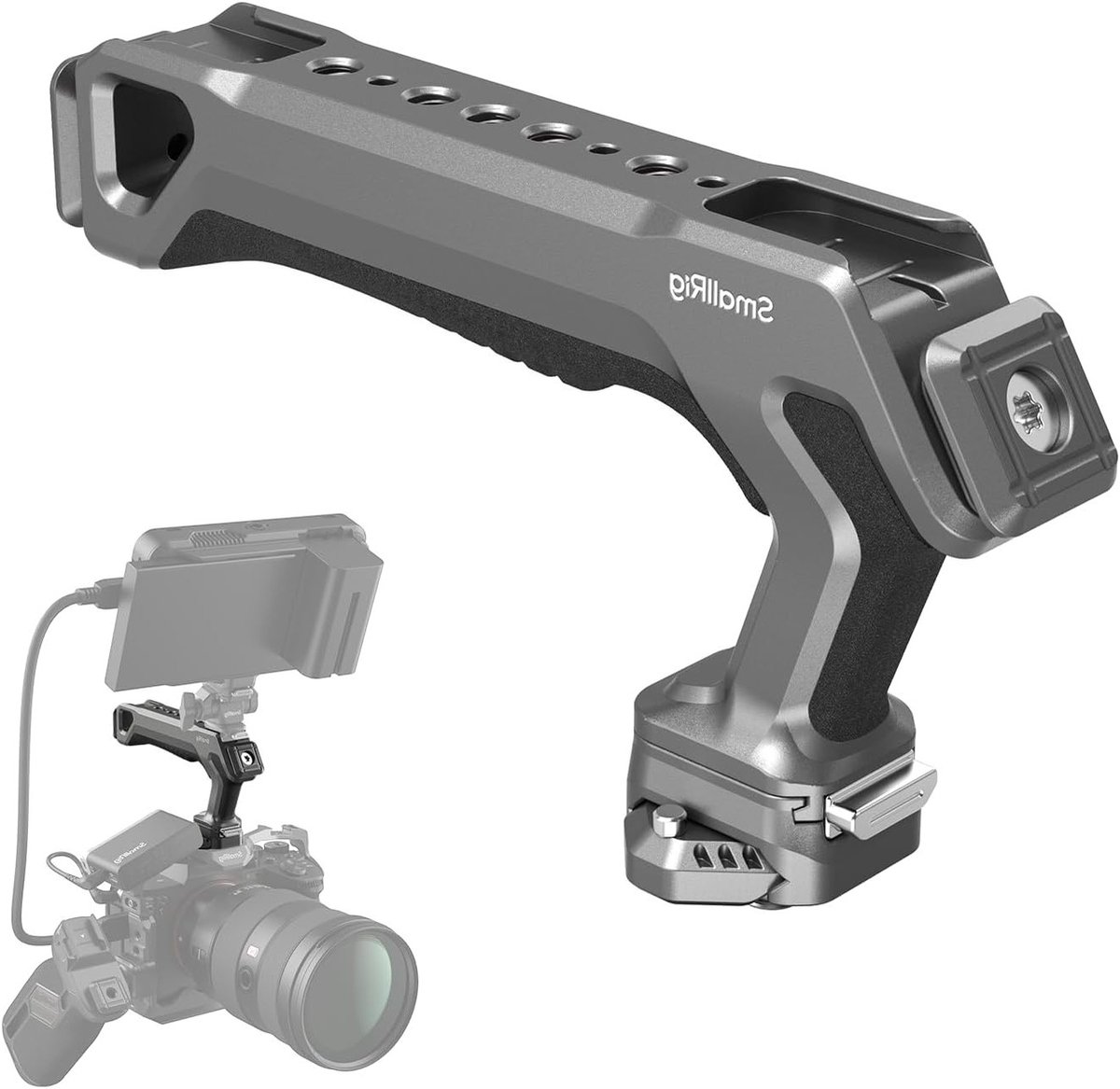 Top Handle met Snelle Ontgrendeling en Ergonomisch Ontwerp voor Camera's, Max Laadvermogen 15kg, Meerdere Bevestigingspunten en Eenvoudige Installatie