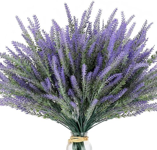 Kunstlavendel Boeket - Nep Bloemen - Decoratie - Onderhoudsvrij - 36 cm - Lila