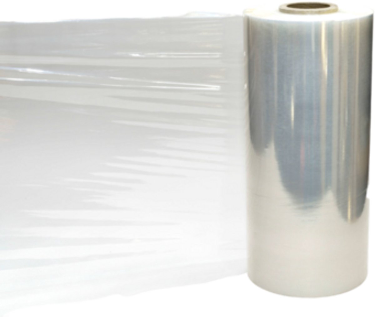 Machinewikkelfolie rol 50 cm x 1.500 m – 23 µm transparant (250 % rek)