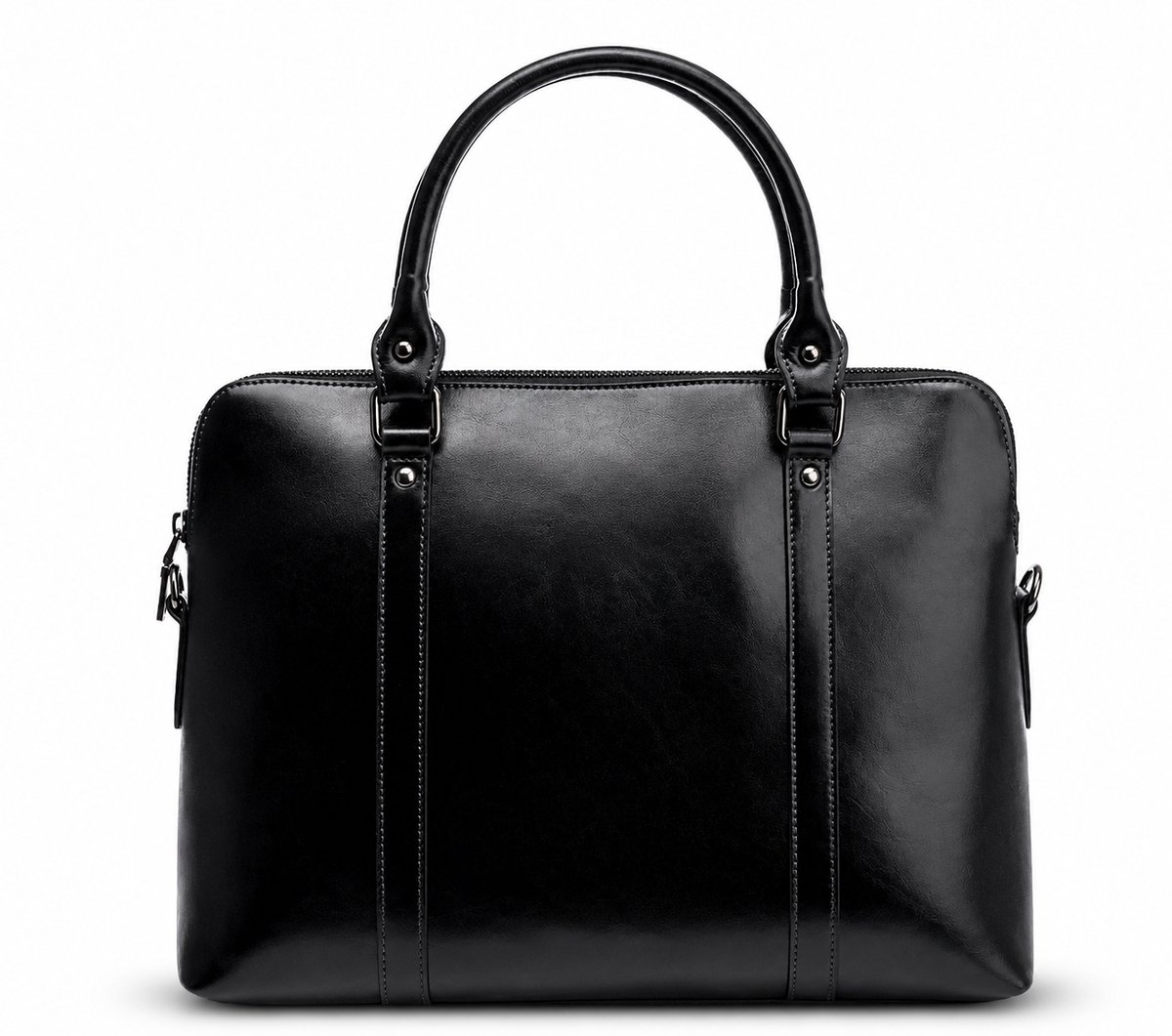 Premium Leren Handtas Dames Shopper Tas Leder Zwart - Urban U®