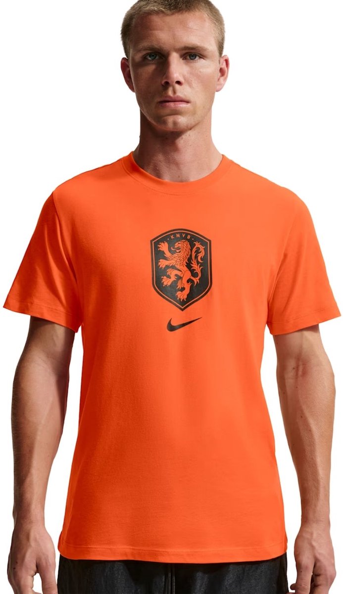 Nike Nederland Crest T-Shirt 2026-2028 - Oranje - Maat M - Heren