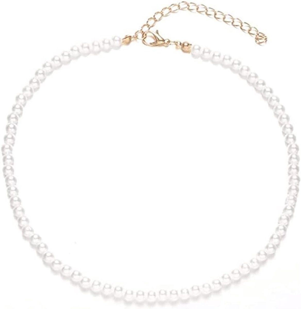 Elegante parelketting voor vrouwen, verfijnde choker met handgemaakte kralen, perfect als Moederdag cadeau en voor speciale gelegenheden