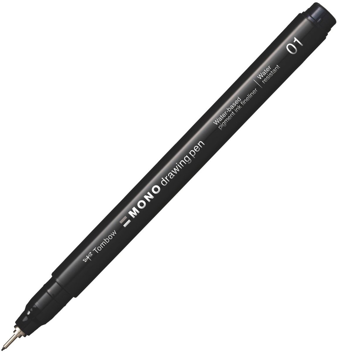 Tombow Mono Fineliner - 01 - 0.26 mm - Verfijnde punt - Zwart