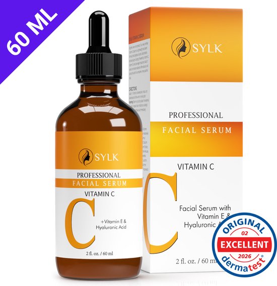 Sylk Vitamine C Serum & Hyaluronzuur serum | Anti Aging | Anti Rimpel | Gezicht Serum | Gezichtsverzorging | 60 ml