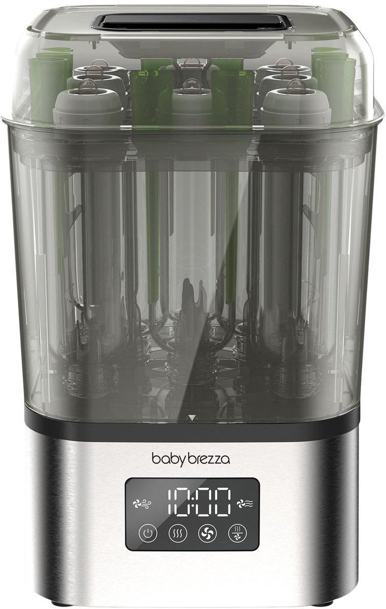 Baby Brezza SuperQuick Sterilizer Dryer – Flessen Sterilisator & Droger – Klaar in 10 minuten – Stainless Steel