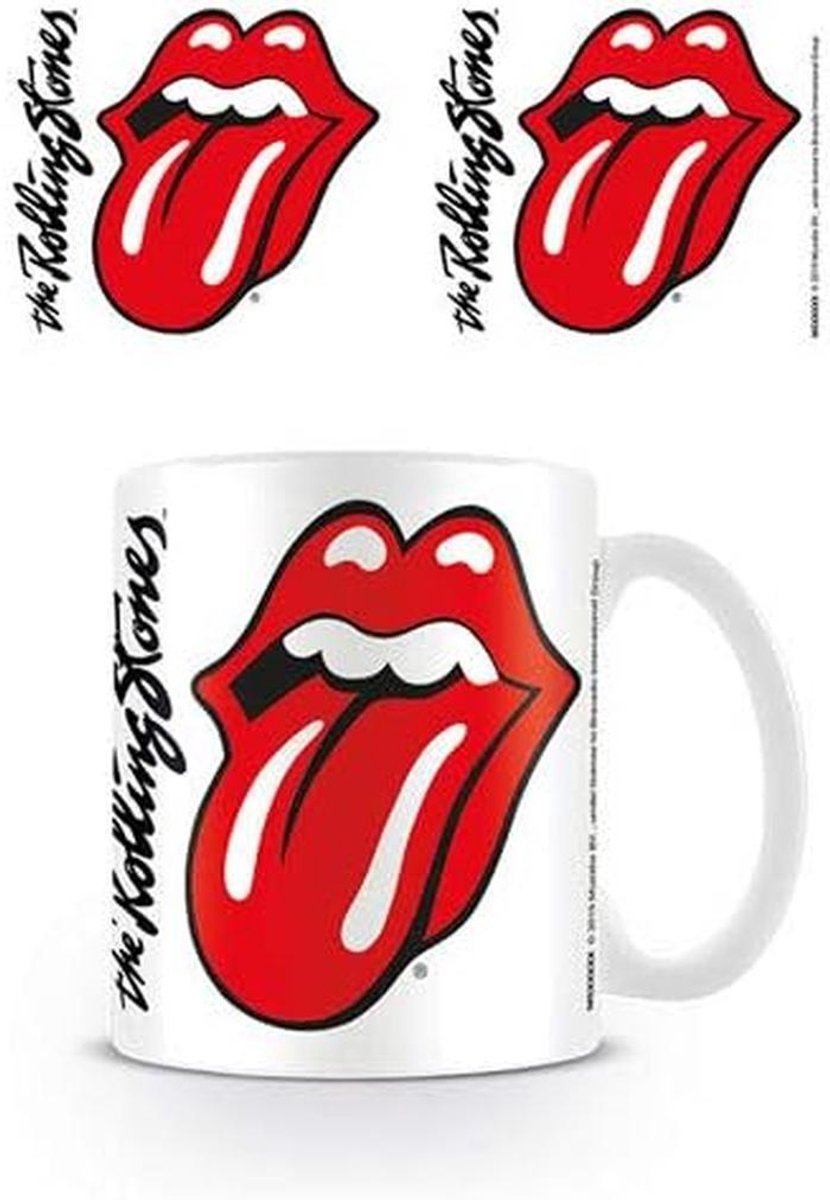 Mok met Lips Logo - Keramische Koffiemok - Groot Formaat