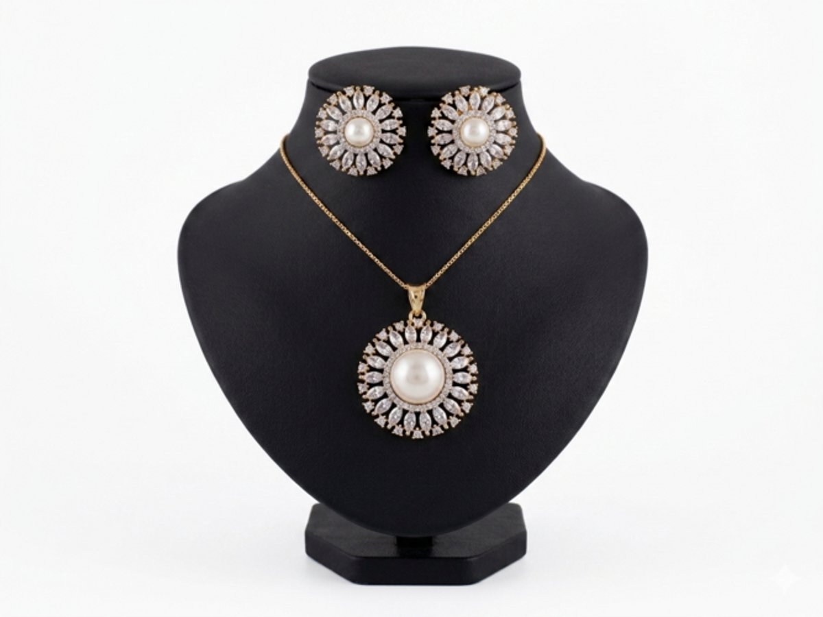 N3 Collecties Parel Hanger set van hoge kwaliteit voor Dames