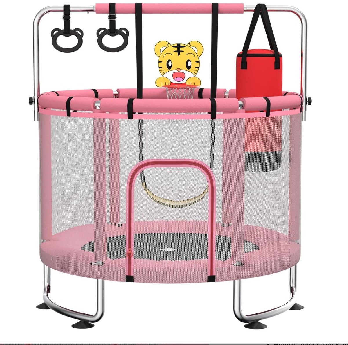 LeeuwenChoice® Kindertrampoline - Met Veiligheidsnet - Verstelbare Rekstang - Voor Binnen & Buiten