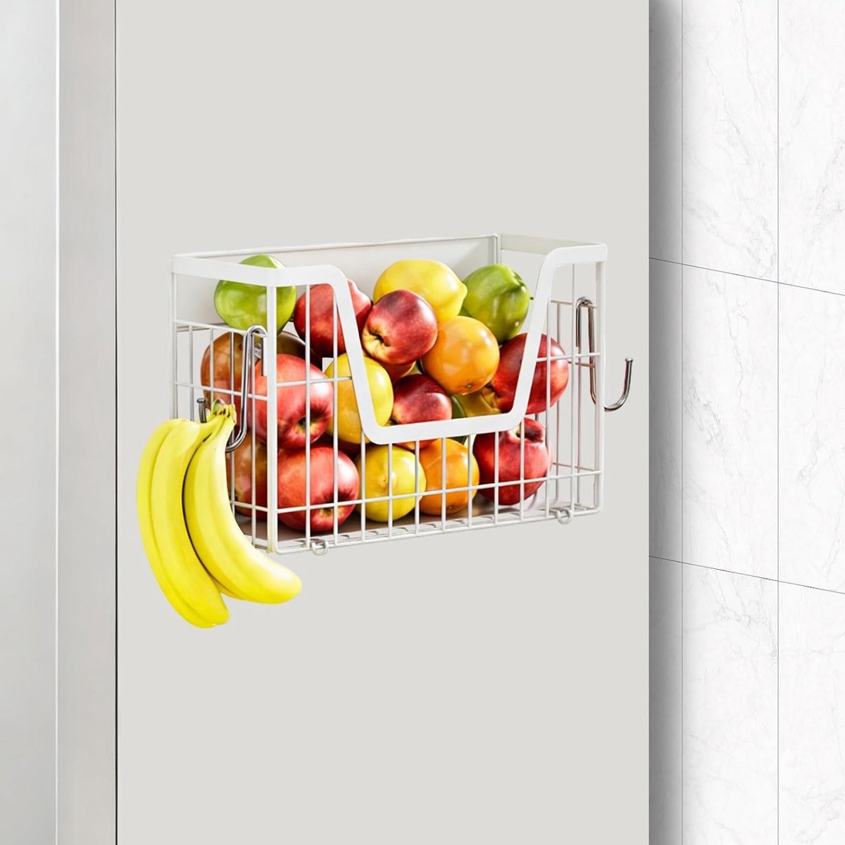 Ruimtebesparend magnetisch koelkastrek voor keuken, organizer voor fruit, groenten en specerijen