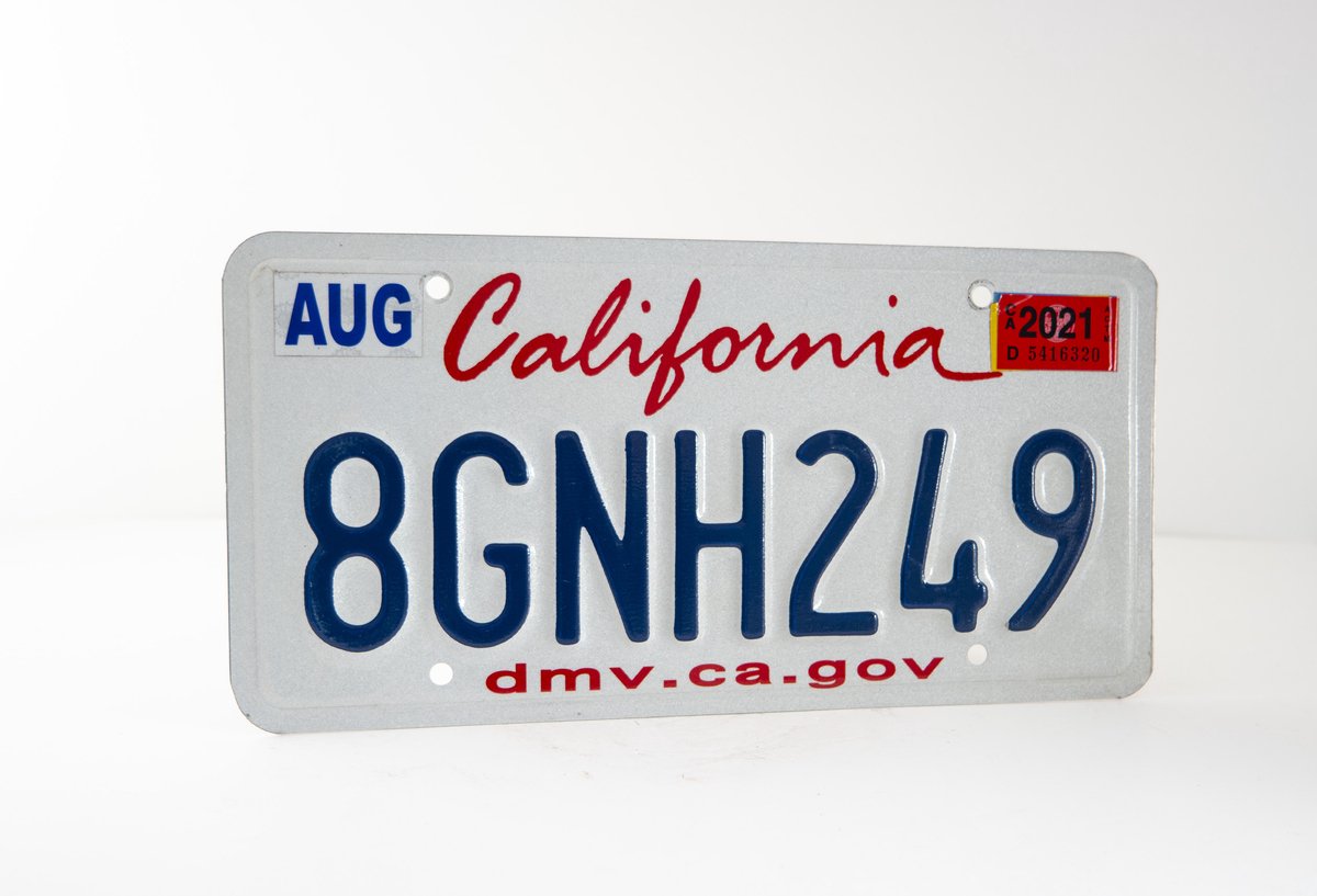 Mancave Decoratie - USA Kentekenplaat - 100% Authentiek - California - Mancave Wandbord