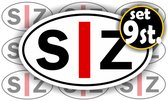JERMA - SZ - slechtziend stickerset – 6,5 × 4 cm – 9 stuks per vel