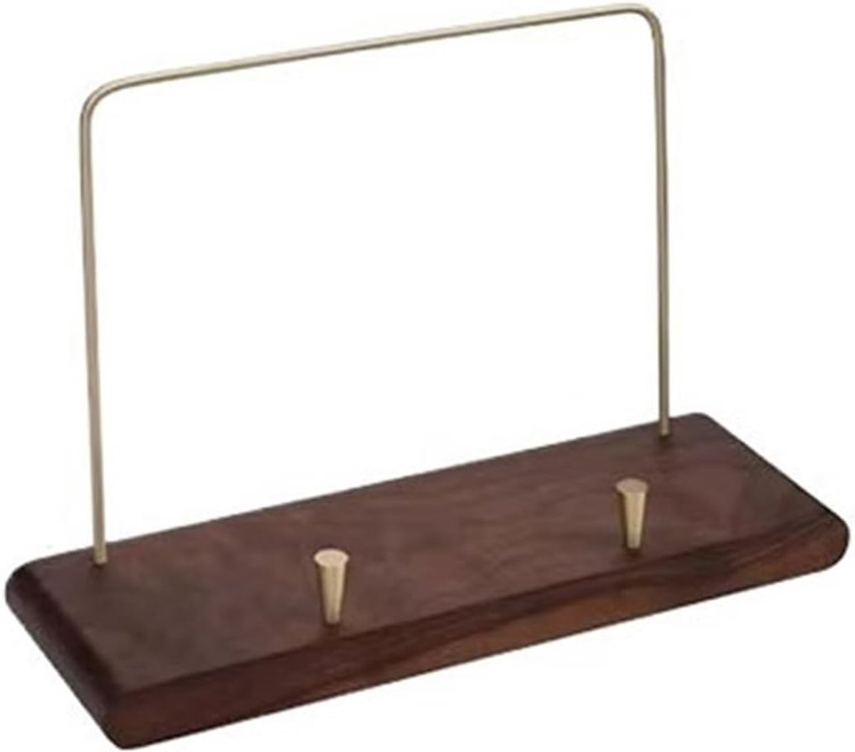 Vinylplatenrek - CD-opberger Display - Muziekcollectie Tonen - Houten Constructie Messing - 25x8x17 cm - Niet gespecificeerd