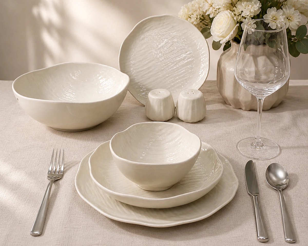 Kadoland Clover Beige 27-delige Serviesset / 6 personen