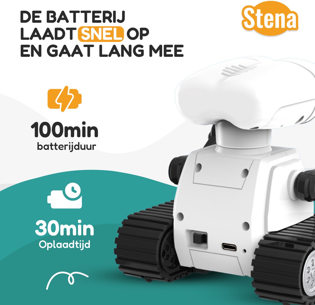 Intelligente Robot - Interactief STEM Speelgoed - Bestuurbaar met Controller en met Handgebaren - LED Ogen - Walkie Talkie - Muziek - Jongens - Oplaadbaar — afbeelding 5