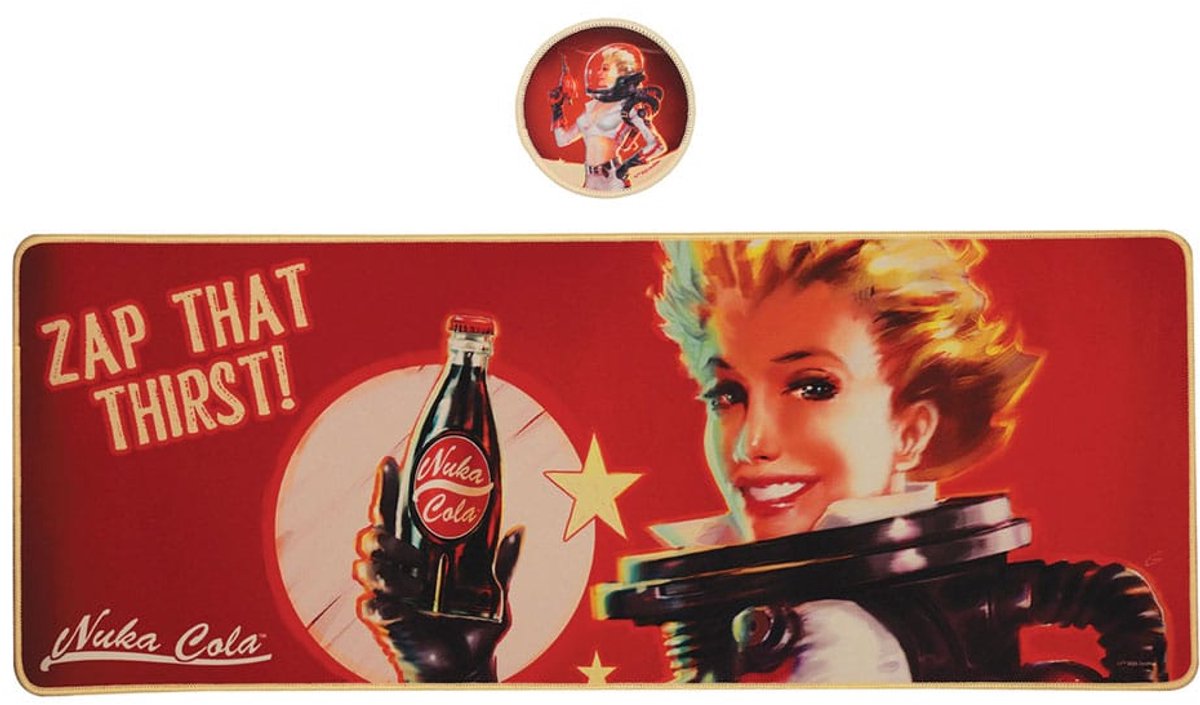 Fallout Desk Pad & Coaster Set Nuka-Cola