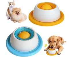 Lickmat voor Honden, 2 Stuks, Antislip Lick Bowl en Speelgoed, Langzaam Voeden, Versterkt Verveling, Eenvoudig Schoon te Maken