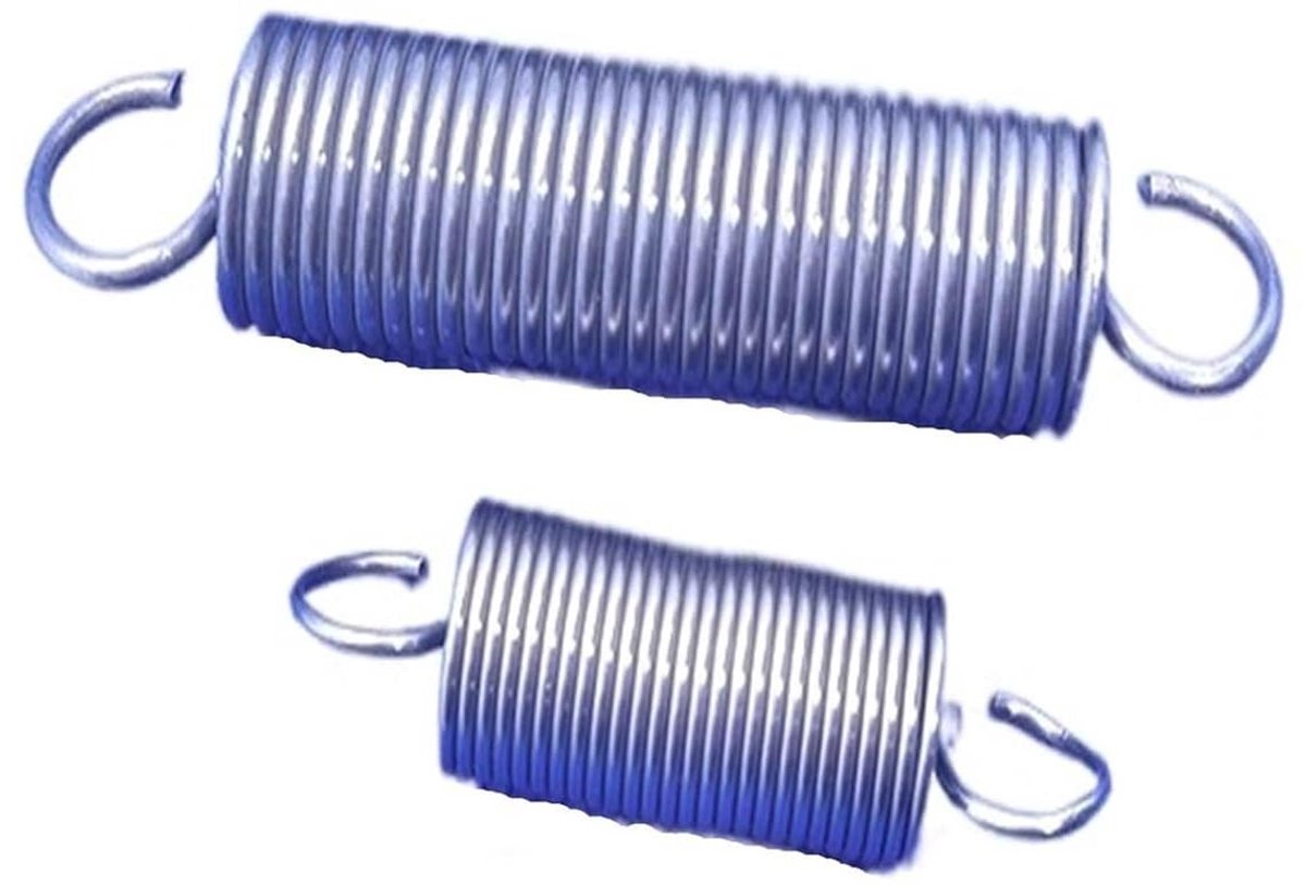 Roestvrijstalen Spanveer - Verlengveer Open Haak - Apparatuur Reparatie - Roestvrij Staal - 70 mm - Zilverkleurig
