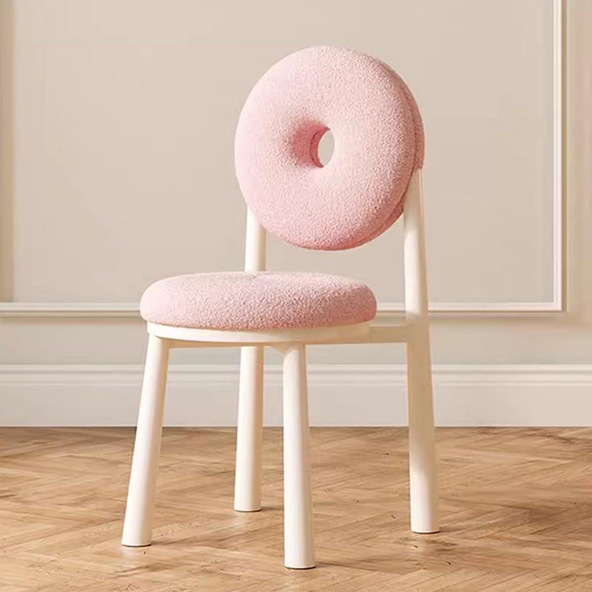Gestoffeerde Eetkamerstoelen - Stoelen zonder armleuningen - Comfortabel Zitten - Ronde Zi