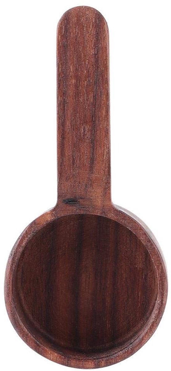 Dailygoods- Koffielepel Zwarte Walnoot - Houten Maatlepel - Maatschep Korte/Lange Steel - Keuken Meetinstrument - Lichtgewicht 20g/40g