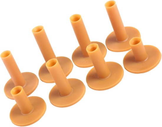 Rubberen Golf Tee - Flexibele Tee - Golf Training - Vliegt Niet Weg - 8 Stuks - Zwart — afbeelding 3