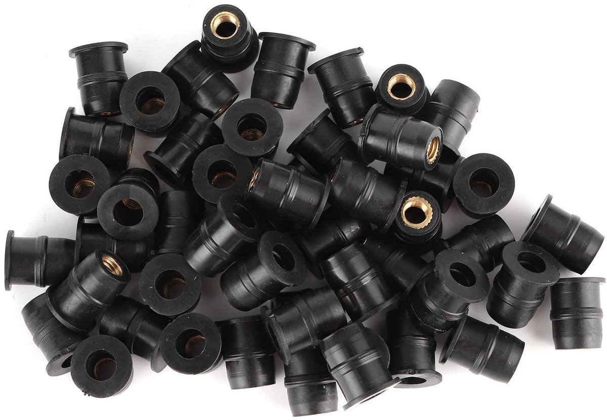 Dailygoods- Gummimuttern Gloednieuw - Rubberen Moeren - M5 Bevestigingsmiddel - 100 Stuks - Waterdicht - Trillingsisolatie