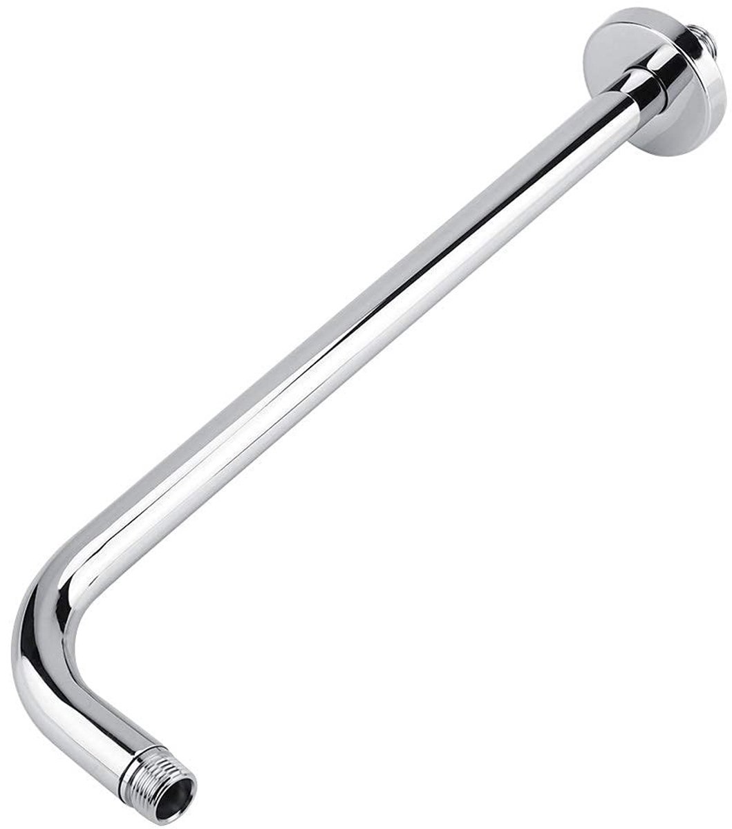 Dailygoods- Douchearm 43 cm - Vervanging voor Regenhoofdarm - Roestvrij Staal - Verchroomd - Flens - Lichtgewicht 329 g - Douchekoparm