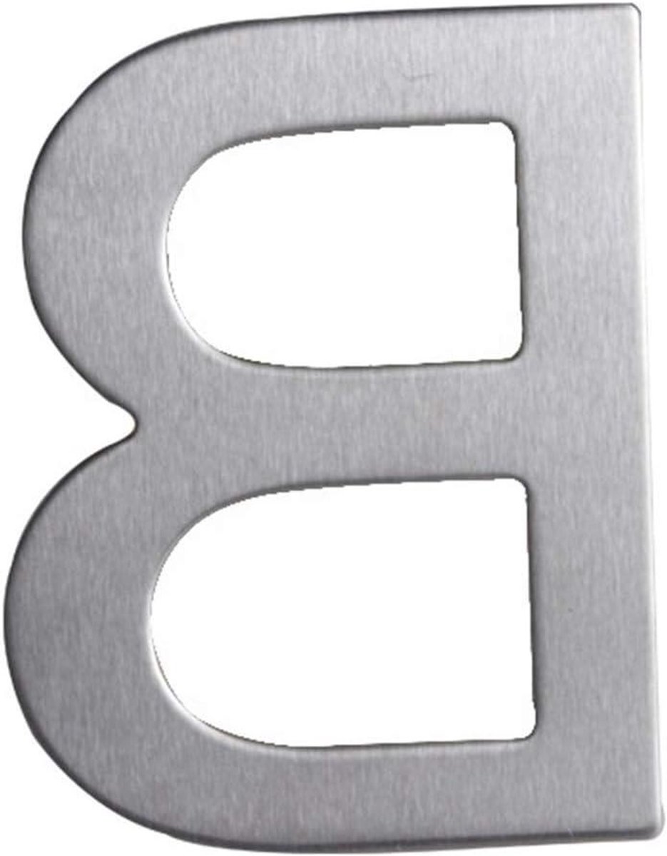 Huisnummer Plaat - Adres Bord - Huis Herkenning - Elegant Design - Dp Sb134 - Zilverkleurig