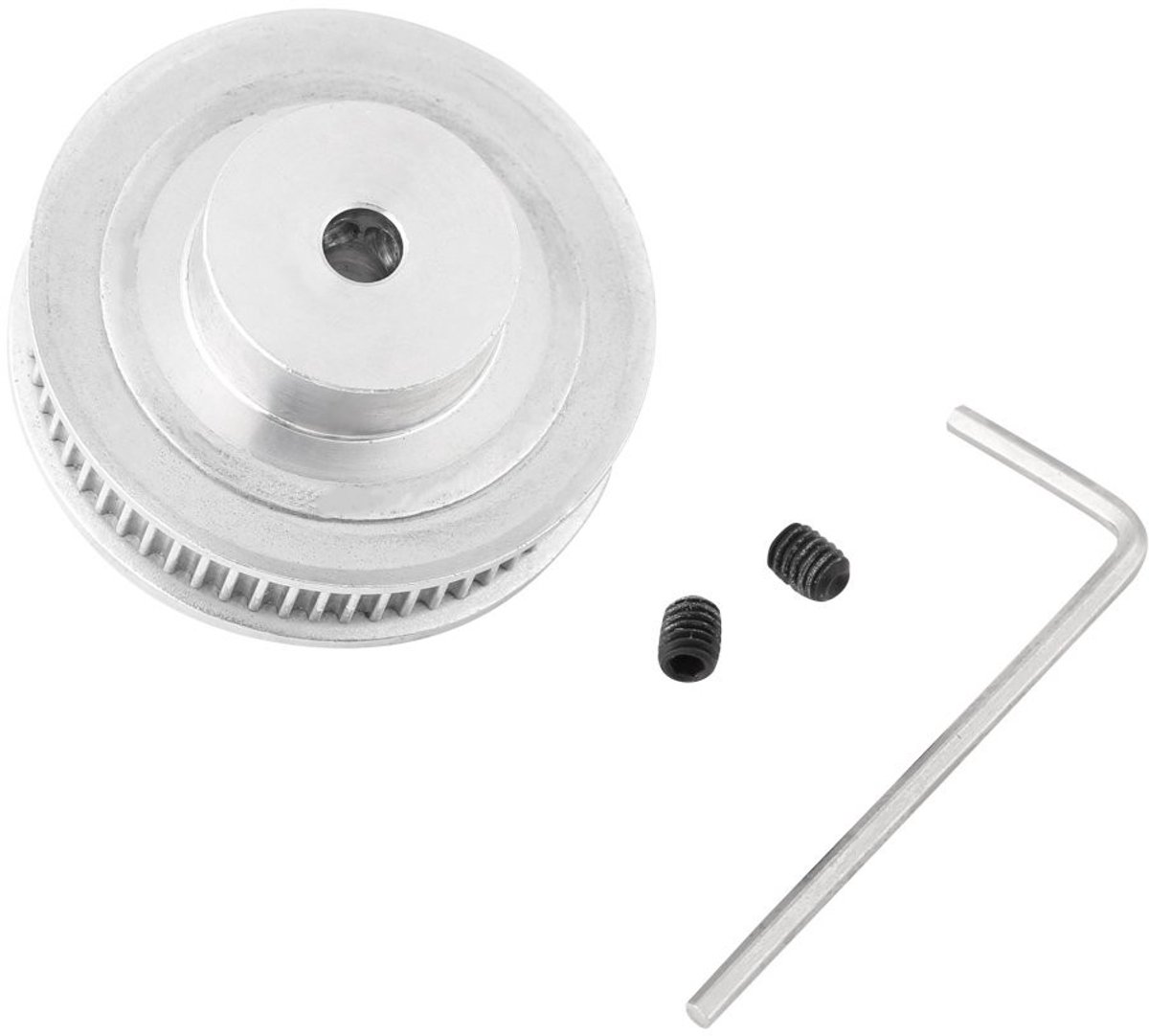 Dailygoods- Timing Katrollen 60 Tanden - Aluminium - 2GT (GT2) - Precisie Afdrukken - 3D Printer - Boring 5 mm - Synchrone Wielmaat - Katrol