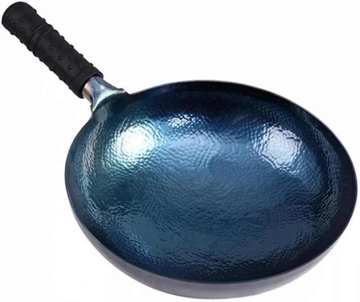 Handgemaakte Wok - Koekenpan - Koken en Bakken - Verwarmt Gelijkmatig - 36 cm - Zwart