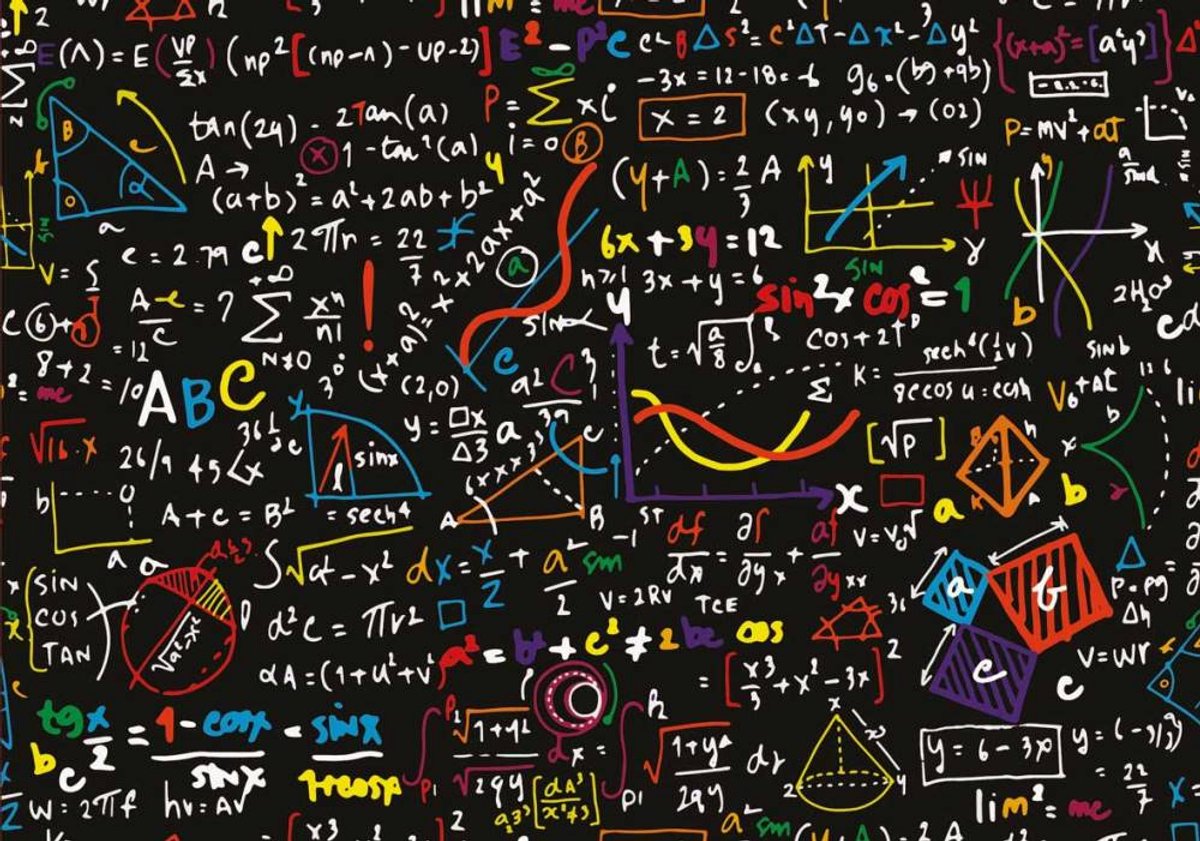 Magnolia puzzel Maths - 1000 stukjes legpuzzel multicolor.