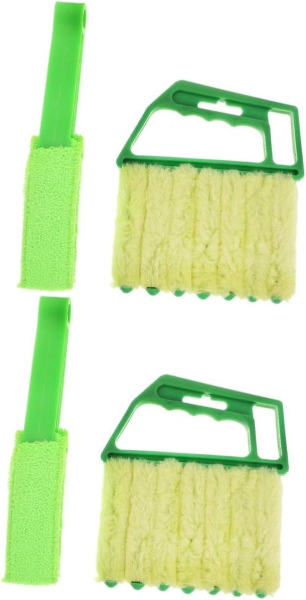 Blinden Schoonmaker - Stofwisser Ventilatie - Stof Verwijderen - Meerdere Slots - 2 Sets - Groen