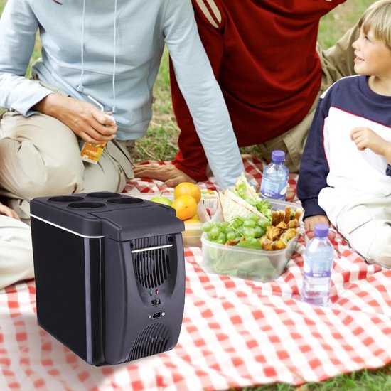 Kleine autokoelkast - Draagbare vriezer - Reizen en kamperen - Energiebesparend ontwerp - 6 liter capaciteit - Zwart — afbeelding 4