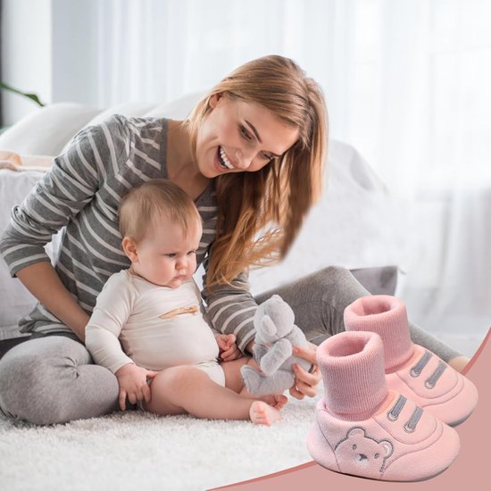 Babyschoentjes - Warme booties - Binnen en buiten - Zachte pluche voering - 11 cm - As shown — afbeelding 2