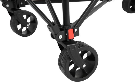 Bolderkar Inklapbaar - Tuinwagen Handwagen - Outdoor Transport - Robuust Stalen Frame - 80 Liter Capaciteit - Groen van Bolderkar — afbeelding 4