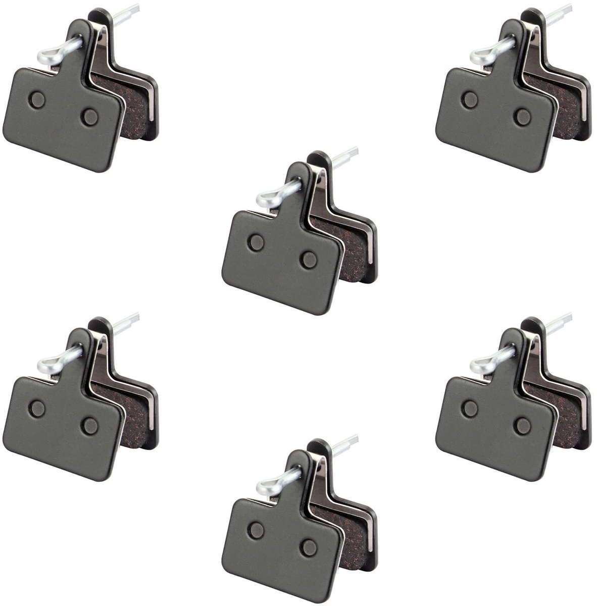 Dailygoods- Fietsremblokken 6 Paar - Halfmetalen Remblokken - Compatibel met Shimano - Krachtige Remwerking - Hoogwaardig Staal - Volledig Uitgerust
