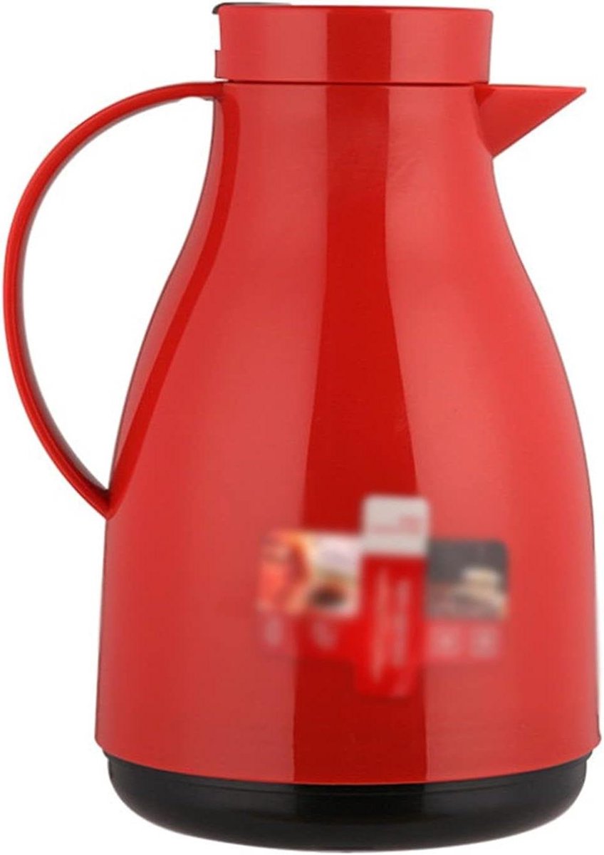 Thermische Koffiekan - Isolatiepot Theepot - Dranken Warm Houden - Glazen Voering - 500 ml - Rood