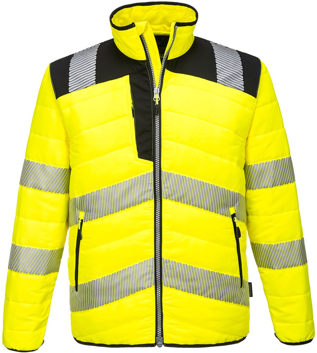 Portwest PW3 Hi-Vis gewatteerd Jack PW371 Zwart