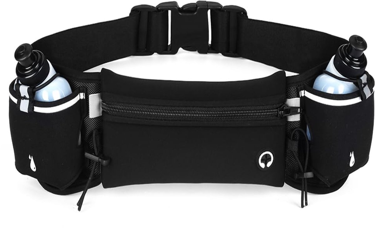 carmdering - Waterdichte Heuptas - Hardloopriem Met Fleshouder - Sporttas Voor Telefoon - 6,7 Inch Smartphone Bescherming - Verstelbare Tailleband 63-140 Cm - Duurzaam Nylon Materiaal - Reflecterende Strips Voor Nachtzicht