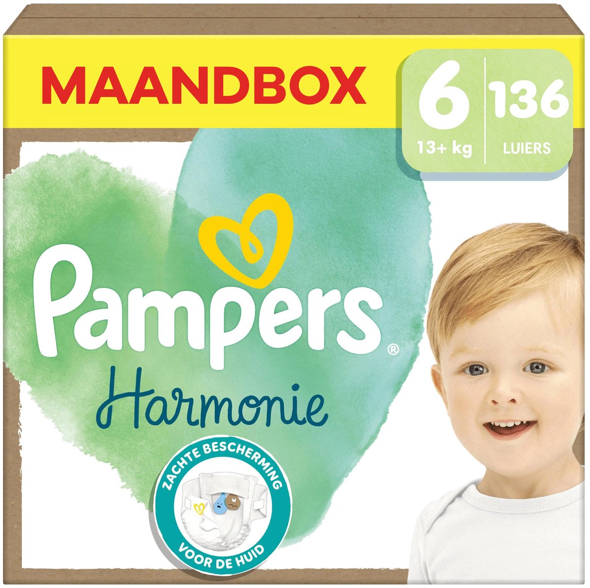 Pampers - Harmonie - Maat 6 - Maandbox - 136 stuks - 13+KG