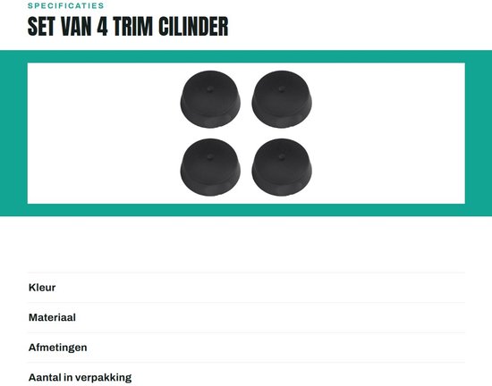 Trim Cilinderkap Einde Kap Pin 4 Stuks Vervanging voor Mercruiser Alpha One Gen II, Geschikt voor Bootmotoren, Eenvoudige Installatie, Duurzaam Materiaal van Merkloos — afbeelding 3