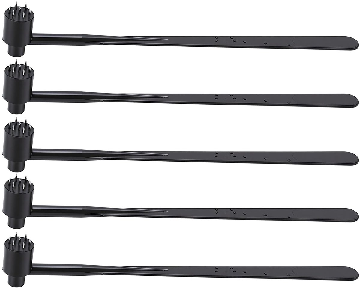 Dailygoods- Dermal Hammer Set - 5 Stuks - Lichtgewicht - RVS Naald - ABS Handvat - Voor Industrie - Hoogwaardige Kwaliteit - Naaldhamer