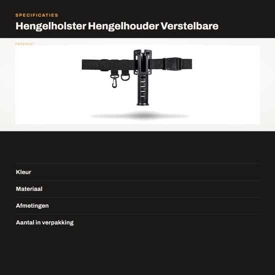 Verstelbare Hengelholster met Tailleband voor Spinning Reel, Ideaal voor Vissen en Outdoor Activiteiten van Merkloos — afbeelding 3
