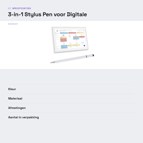 Dailygoods- Stylus Pen 3-in-1 - Compatibel met Digitale Agenda - Capacitatieve Pen - Touchscreen Pen - Rubberpunt/Schijfpunt - Aluminium Behuizing — afbeelding 4